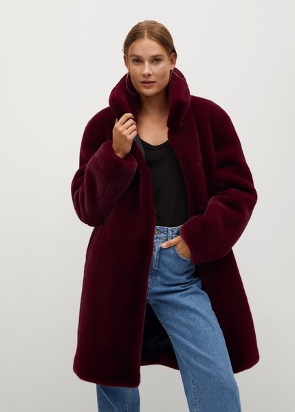 Mango faux fur coat