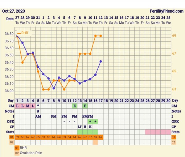 Tracking your cycle and possible BFP using RHR - part 4