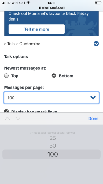 No longer able to have 1000 messages per page
