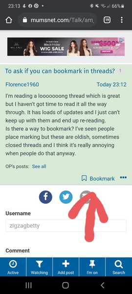 To ask if you can bookmark in threads?