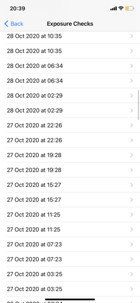 Just check my app exposure notifications