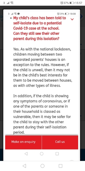 Class self-isolating, can kids go between separated houses?