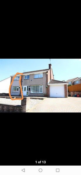 Extending to side of house