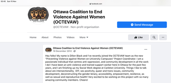 Rape Crisis Ottawa closes and lays off staff - to "revision" itself - code for ??????