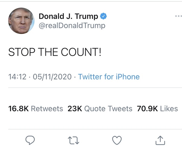 Trump thread #109 Election Part 3 and off he goes with a trumpety trump?