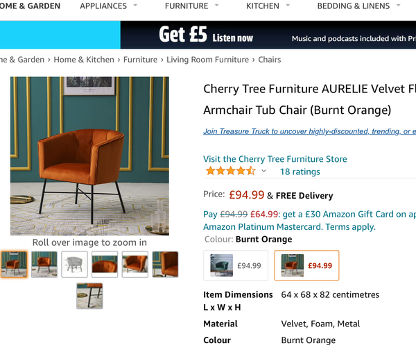 To just want an orange chair..