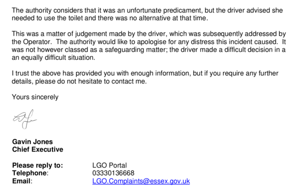 Safeguarding issues with school transport in Essex