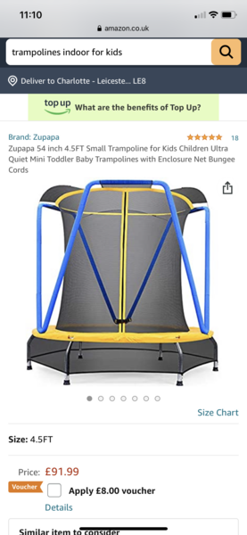 To buy a trampoline for 2 year old?