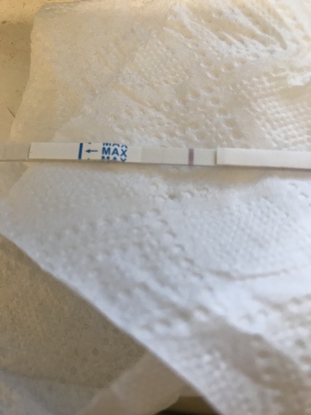 Faint line or evaporation line