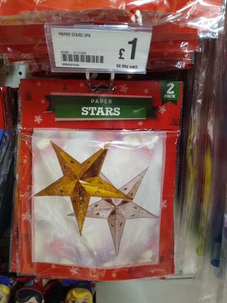Not as Christmassy as I’d hoped star lights