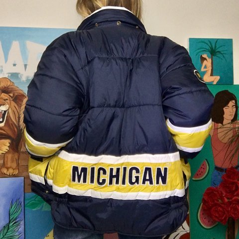 Who remembers these puffa jackets? Michigan, and something else.