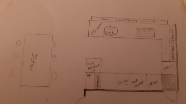 Kitchen hob in front of a window