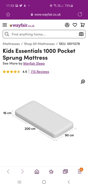 Mattress for an Ikea Kura bed which isn’t foam?