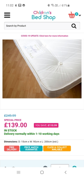 Mattress for an Ikea Kura bed which isn’t foam?