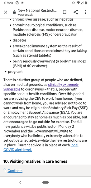 Clinically vulnerable to continue?