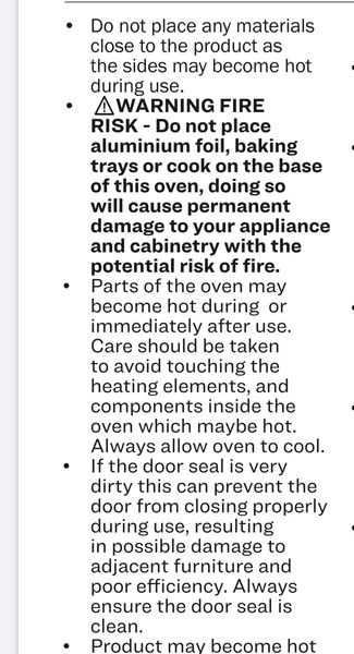 The Effectable Homes Lamona built in oven has burned out my cupboards and could have killed us *title edited by MNHQ at OP's request*
