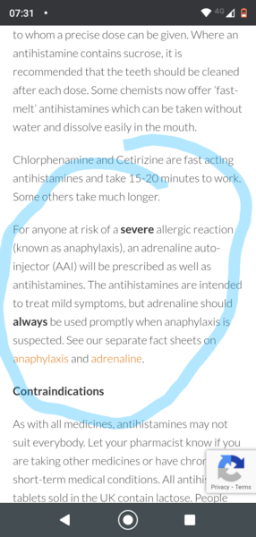 To demand an EpiPen