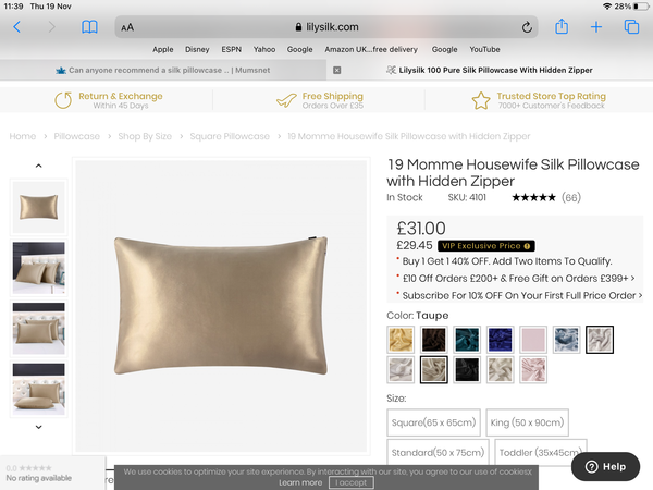 Can anyone recommend a silk pillowcase ..