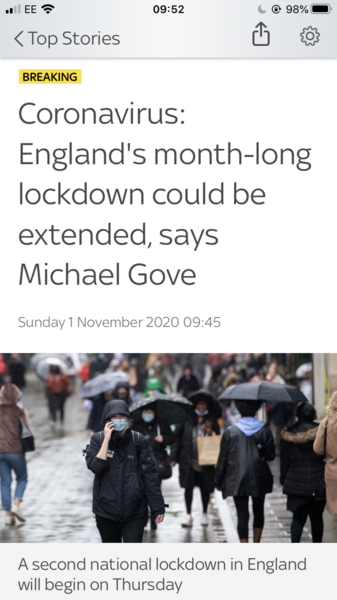 To think lock down will be much longer than four weeks