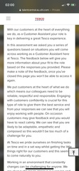 Tesco - 2020 external assessment for Customer Services roles