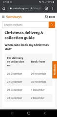 Has anyone managed to book a Sainsburys Christmas delivery slot?
