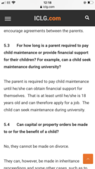 Spanish law re supporting offspring