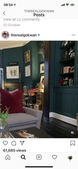 Green north facing living room - Gok Wan