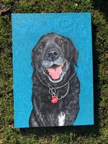 Asking for a friend - how much would you pay for a painting like this of your dog? (photo and painting attached)