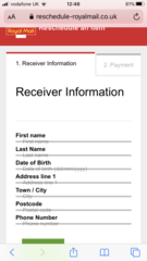 Odd text message from Royal Mail