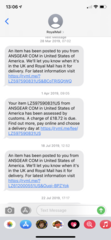 Odd text message from Royal Mail