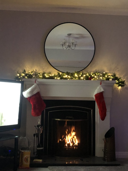 If you've got a fireplace, what's above it?