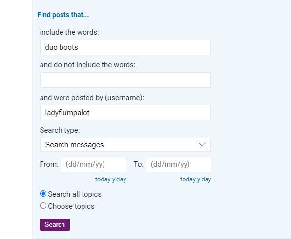 Can't Advanced Search