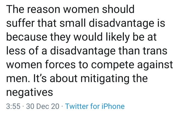 Twitter response to transwomen in sports