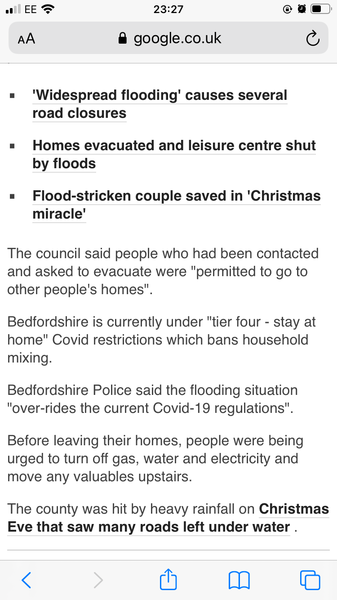AIBU to mix households to escape a flooded house?