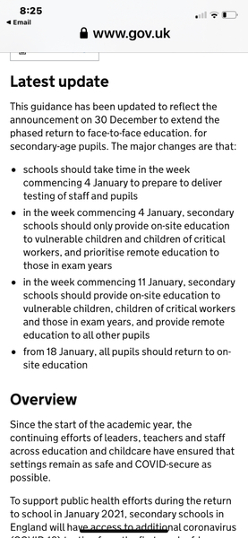 Will key worker kids be able to go to secondary school next week or is it shut for all from the 4th?