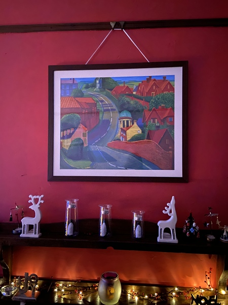 If you've got a fireplace, what's above it?