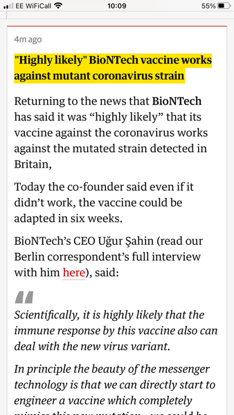 Surely the need to get the vaccines out asap is on the agenda now