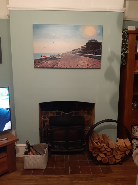 If you've got a fireplace, what's above it?
