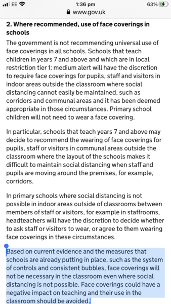 Does your school require masks in the classroom?