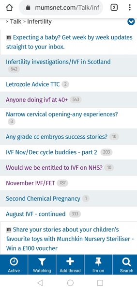 Has anyone else got these unhelpful threads in Infertility?