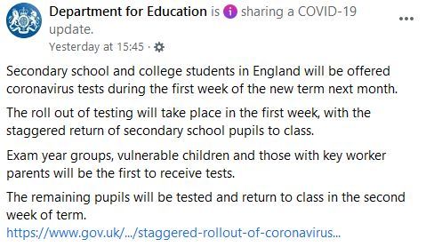 I don't understand the opposition to mass testing in school