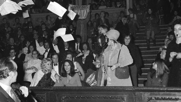 on the  protest by feminists at the Miss World contest, 20th November 197