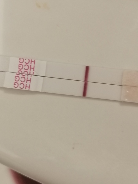 Hubby says there is a faint line?