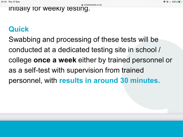 The government wants YOU to volunteer as a school covid tester