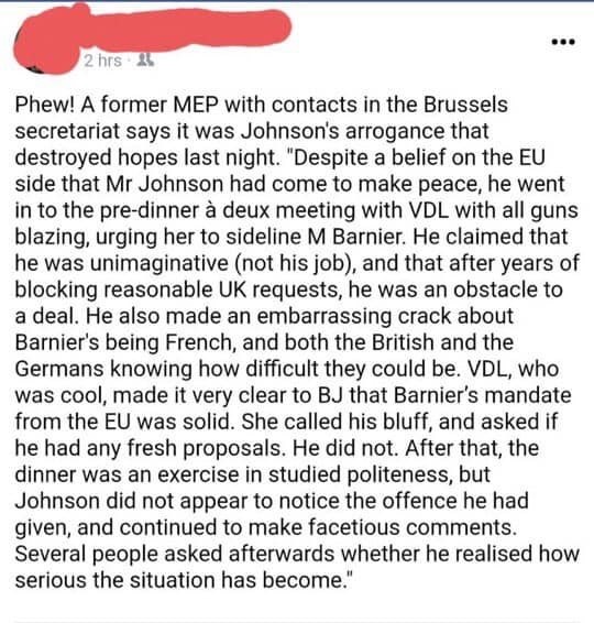 EU blackmailing the UK