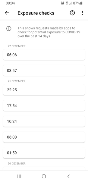 App Notification - Self Isolation period