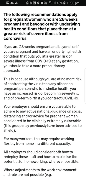 Pregnant teacher in covid tier 4