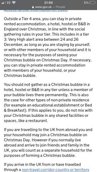 You CAN stay overnight with support bubble