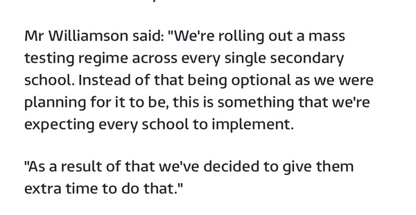 The Thirty-seventh Republic - Mass testing rolls on - school staff remain expendable