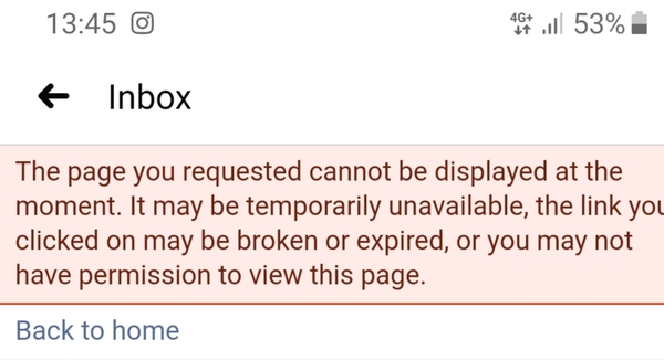 Why am I getting this message on Facebook